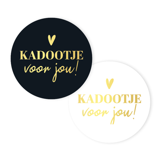 Cadeaustickers | Kadootje voor jou 10 stuks goudfolie