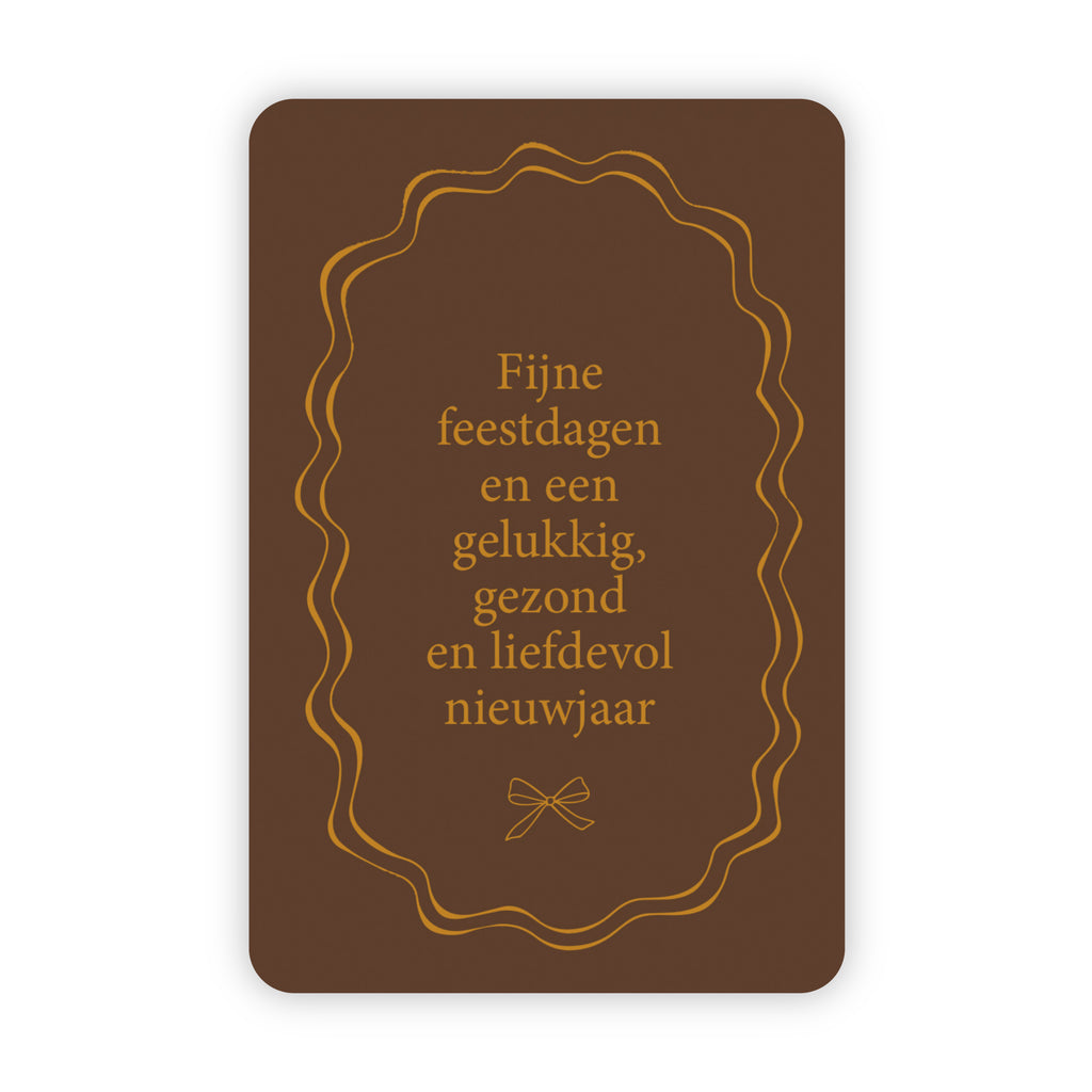 Kerstkaarten | Set van 20 met goudfolie