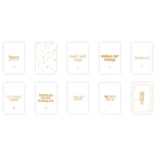 Wenskaarten | Set van 20 met goudfolie