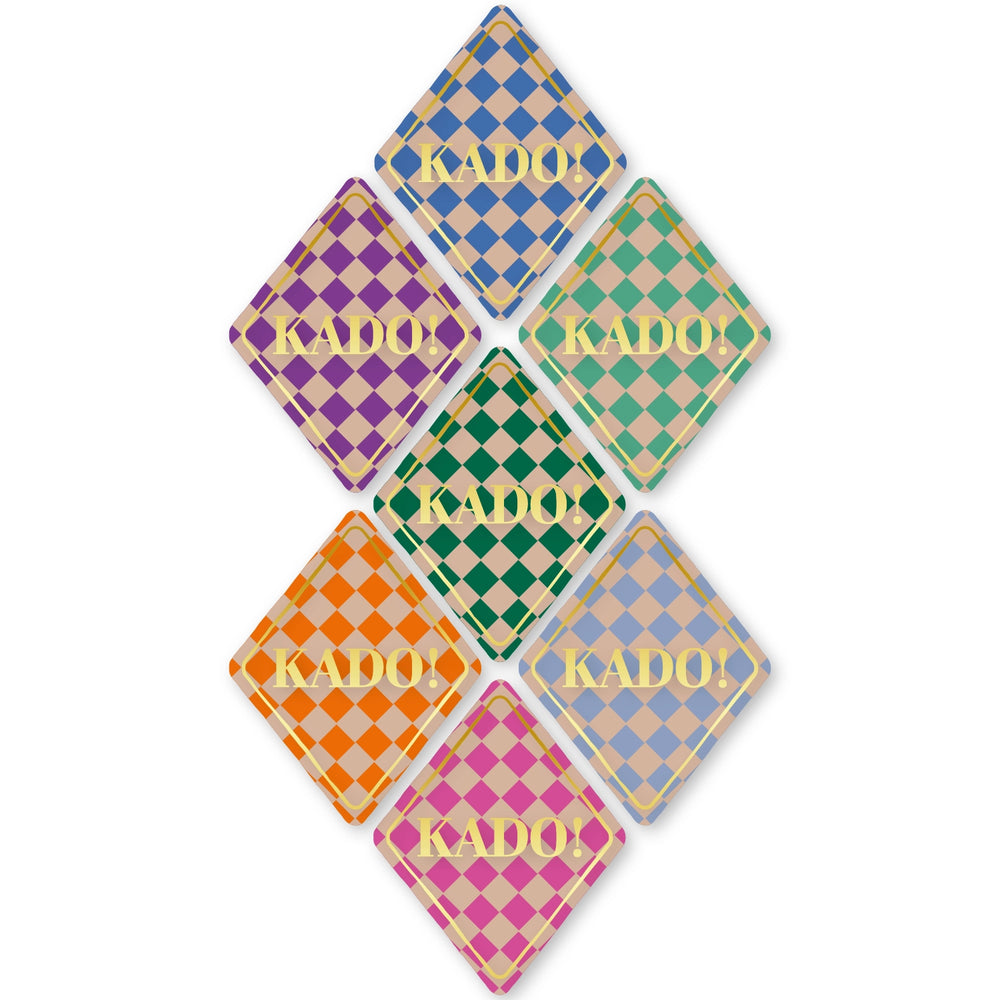 Cadeaustickers | Kado 14 stuks goudfolie