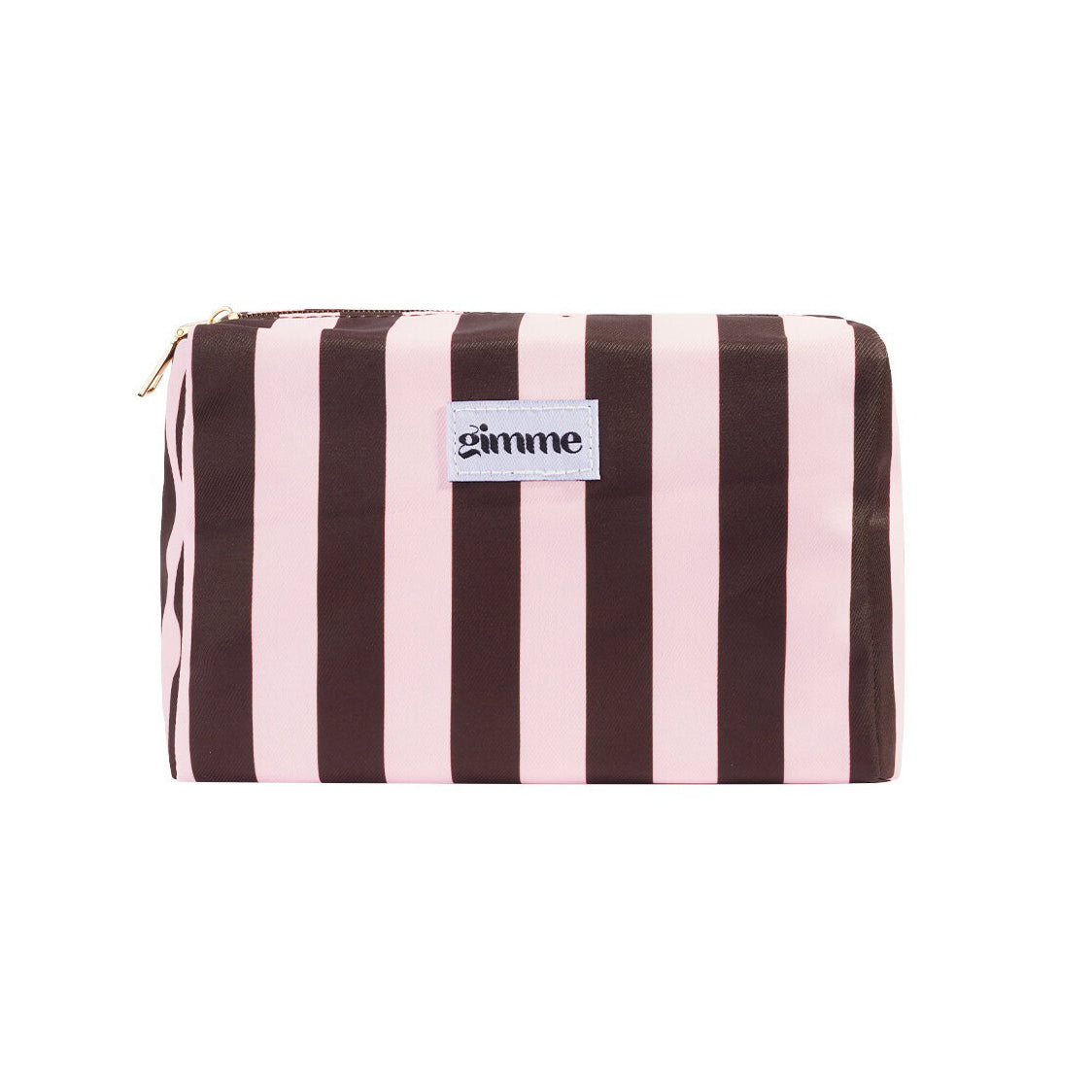 Toilettas | Bruin/ roze strepen