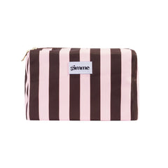 Toilettas | Bruin/ roze strepen