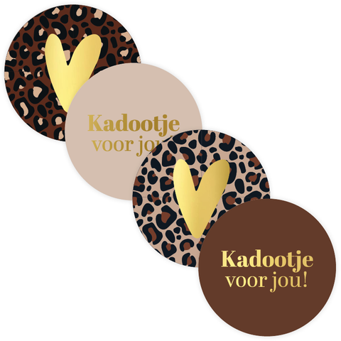 Cadeaustickers | Kadootje voor jou 10 stuks goudfolie