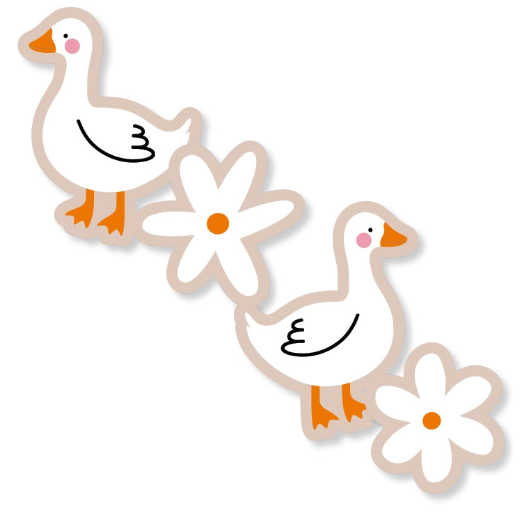 Cadeaustickers | Gansjes 10 stuks