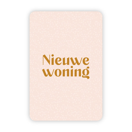 Wenskaart | Nieuwe woning goudfolie