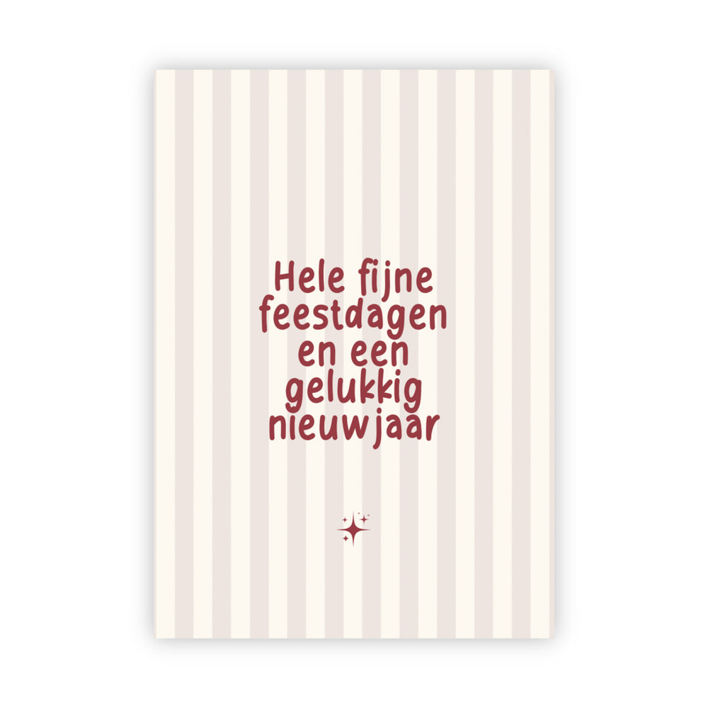 Kerstkaart | Hele fijne feestdagen en een gelukkig nieuwjaar