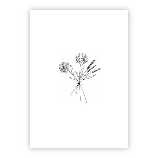 Wenskaart | Blanco bloemen