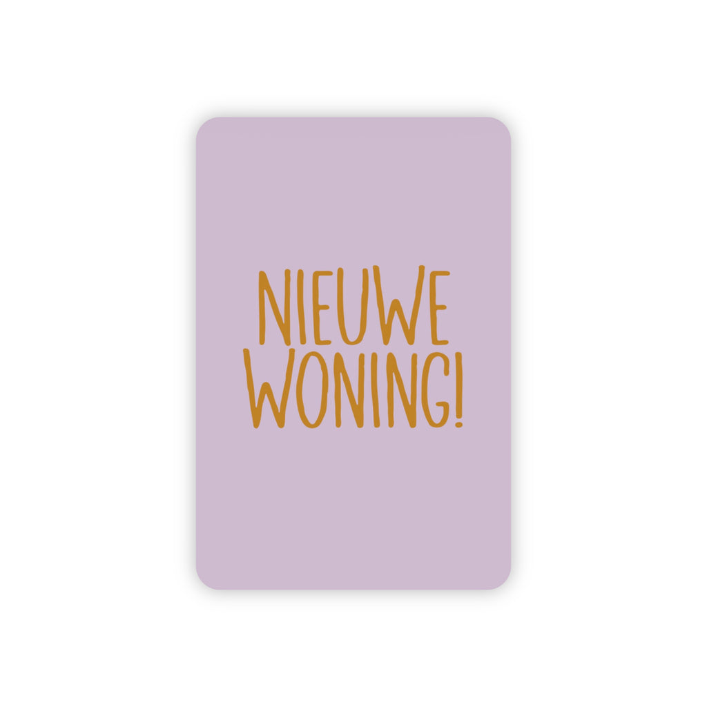 Minikaart | Nieuwe woning goudfolie