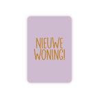 Minikaart | Nieuwe woning goudfolie