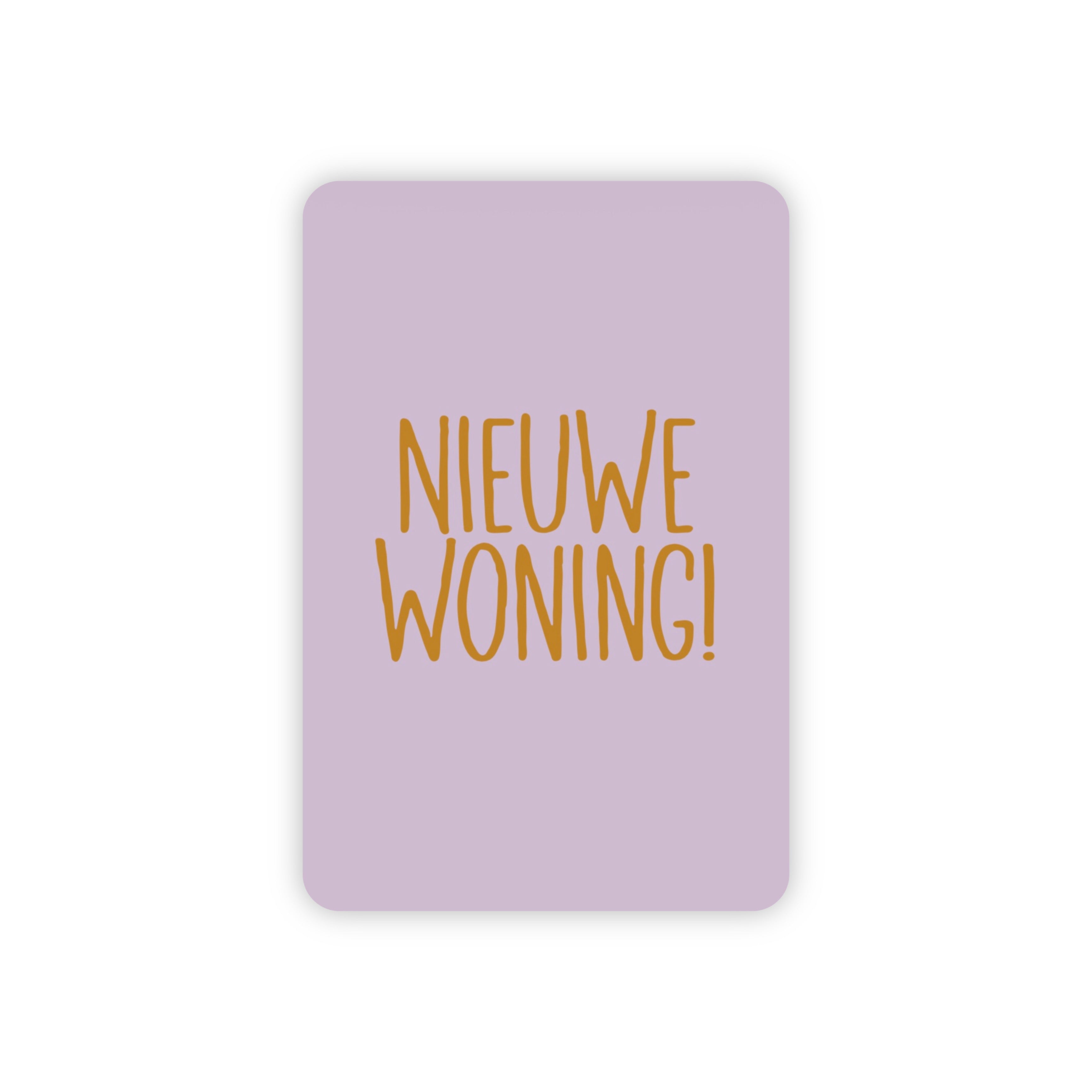 Minikaart | Nieuwe woning goudfolie