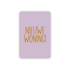 Minikaart | Nieuwe woning goudfolie