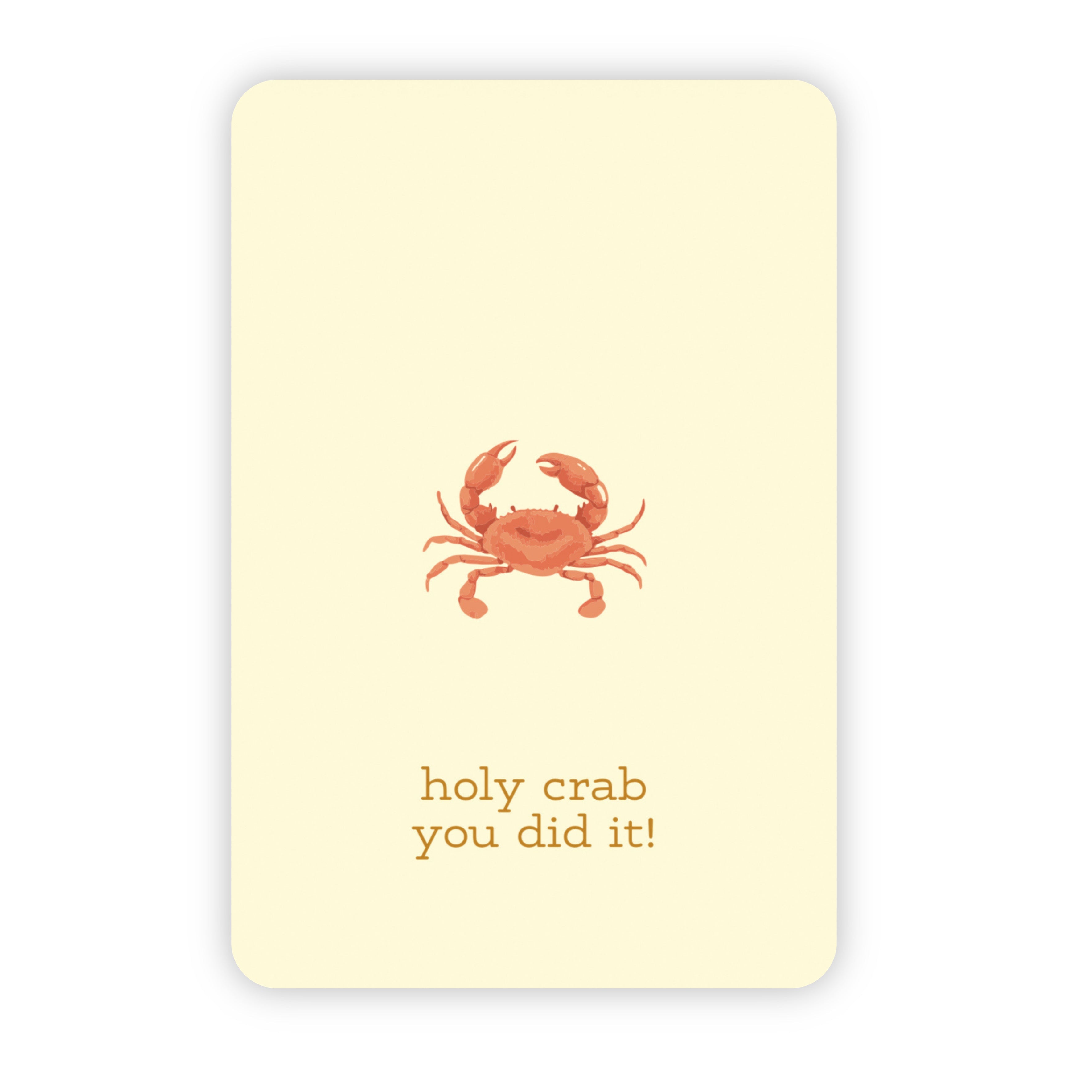 Wenskaart | Holy crab you did it