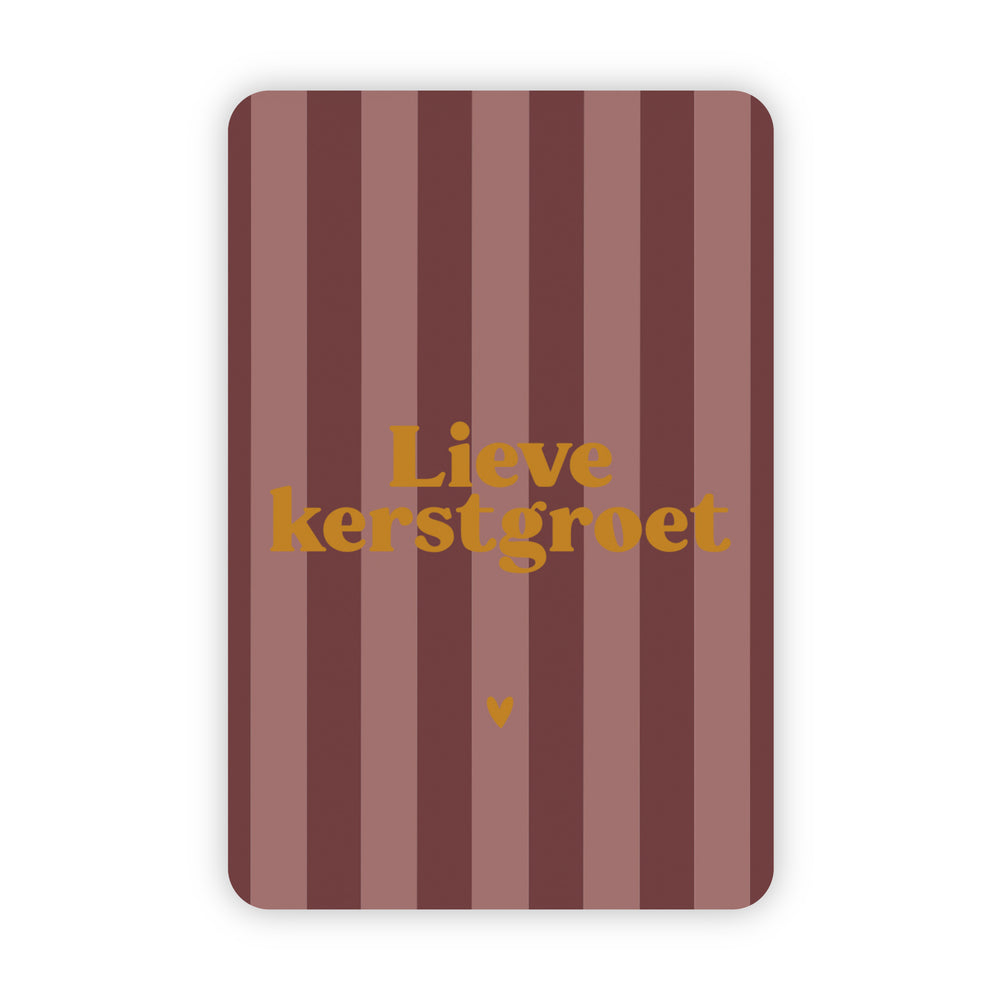 Kerstkaart goudfolie | Lieve kerstgroet