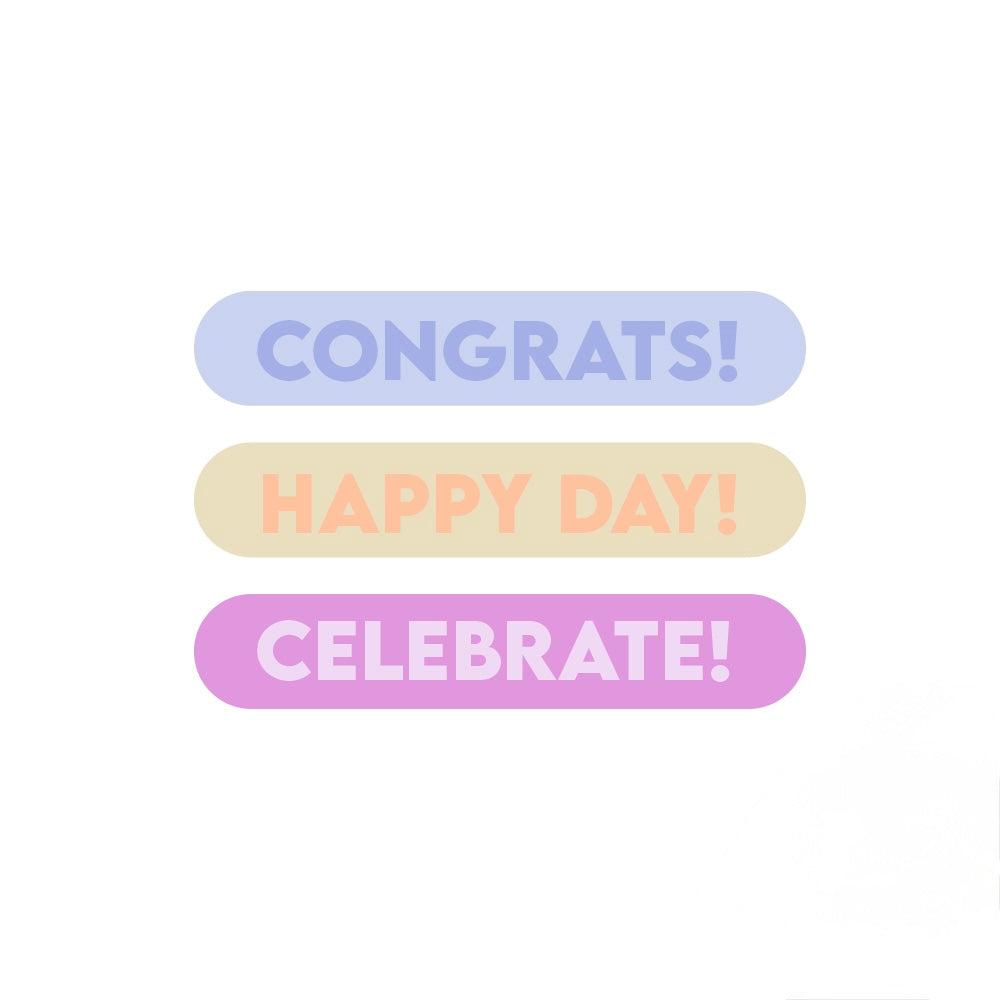Cadeaustickers | Congrats 12 stuks