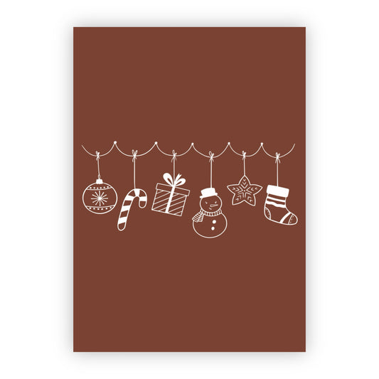 Wenskaart | Blanco kerstslinger