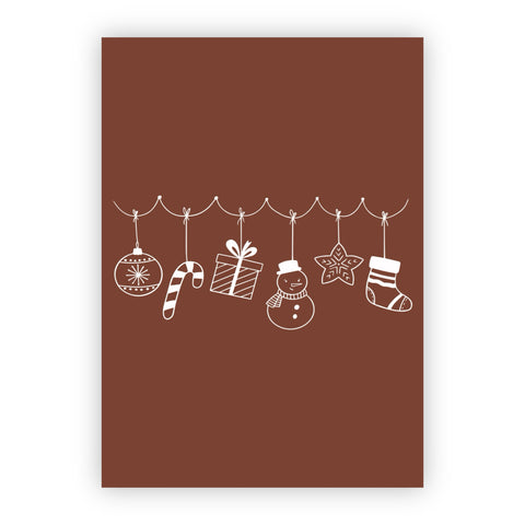 Kerstkaart | Blanco kerstslinger