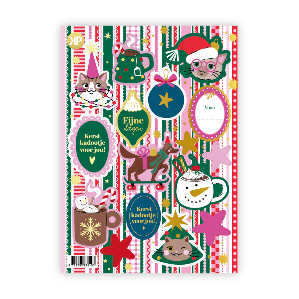 Stickervel | Kerst goudfolie