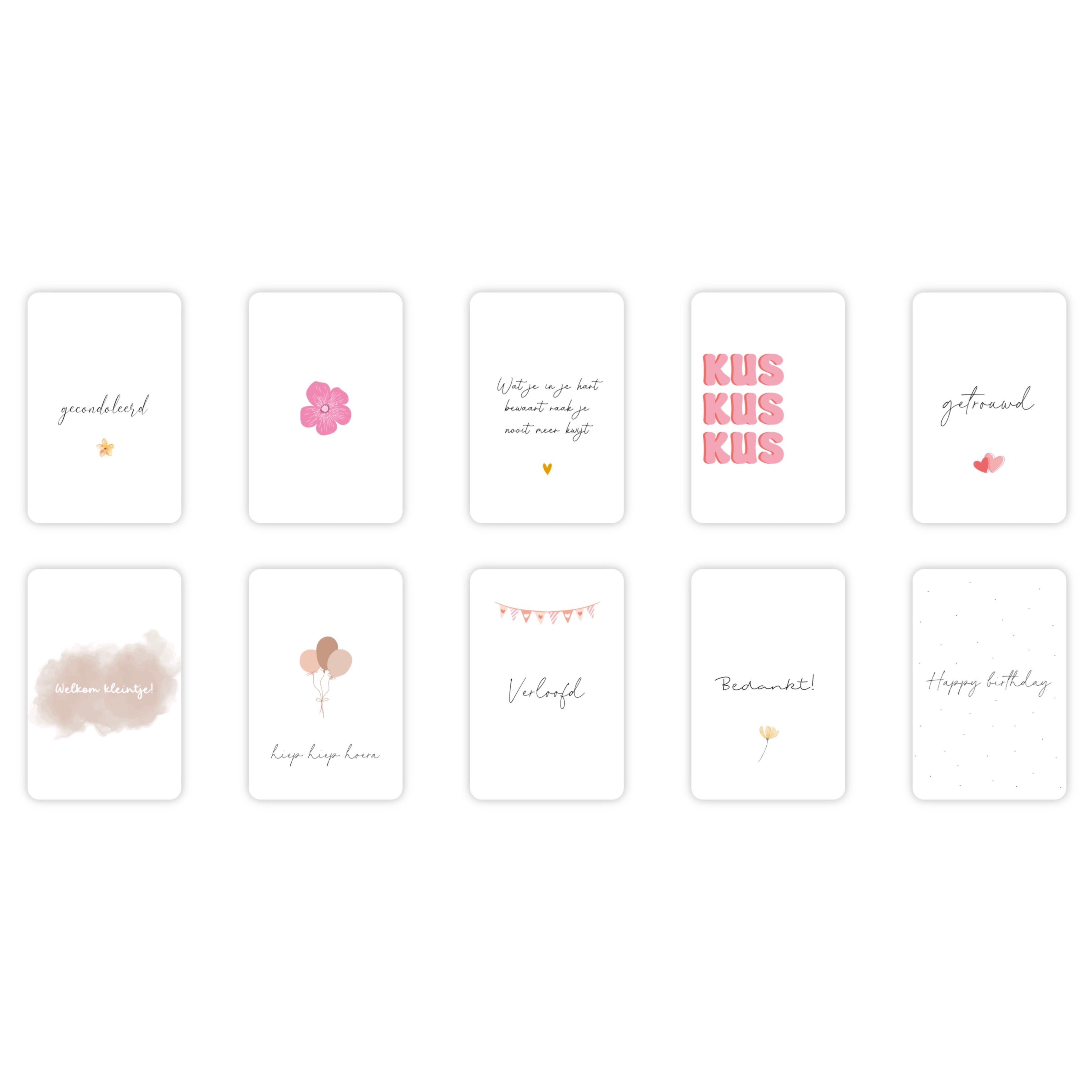 Wenskaarten | Set van 10