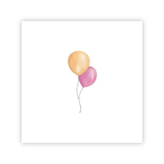 Dubbele wenskaart | Blanco ballonnen