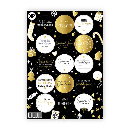 Stickervel | Kerst luxe goudfolie