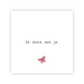 Dubbele wenskaart | Ik denk aan je