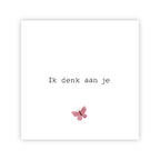 Dubbele wenskaart | Ik denk aan je