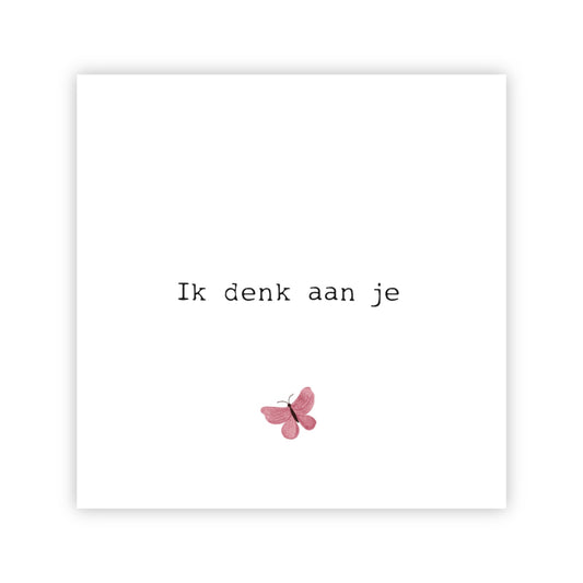 Dubbele wenskaart | Ik denk aan je