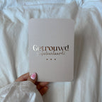 Wenskaart | Getrouwd goudfolie