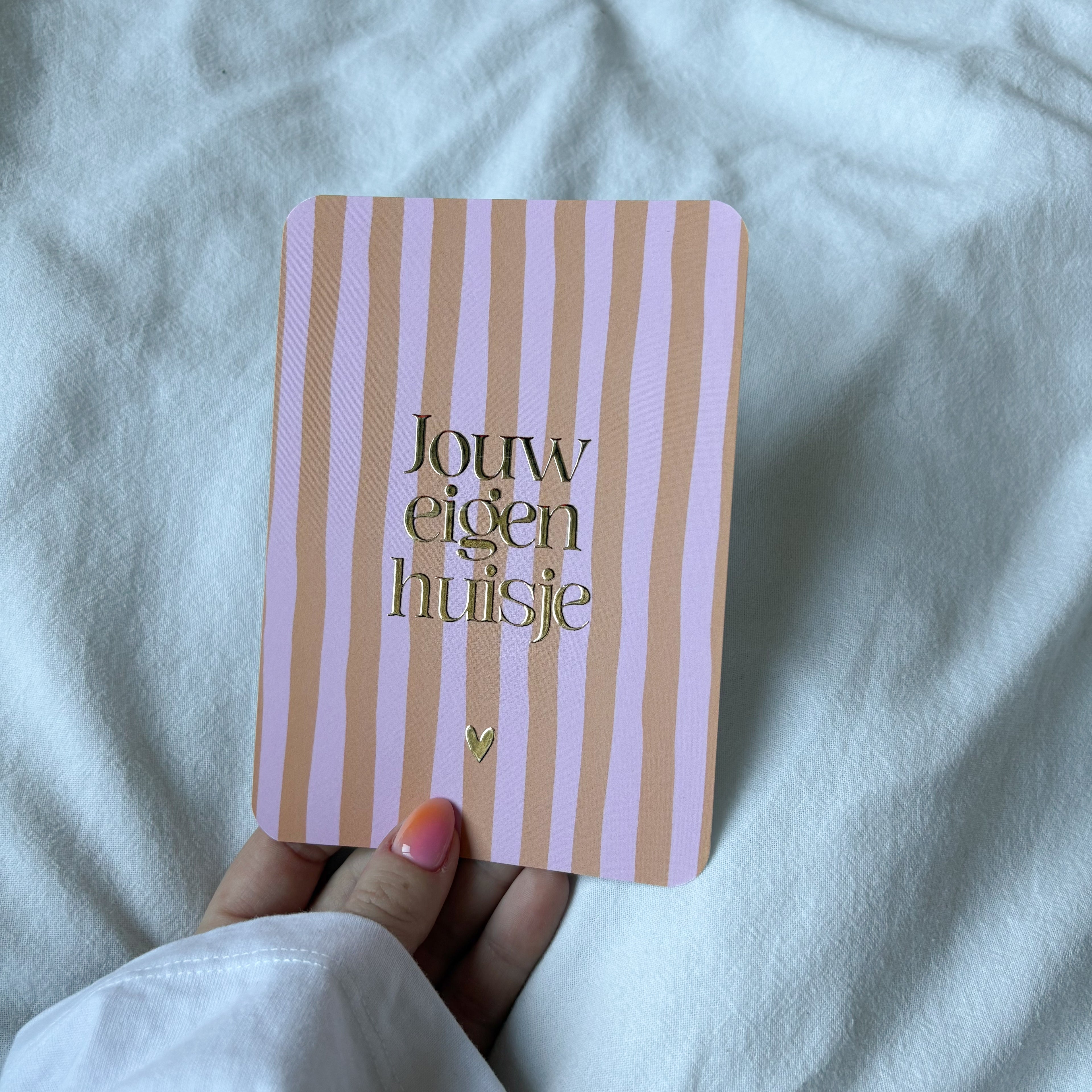 Wenskaart | Jouw eigen huisje goudfolie