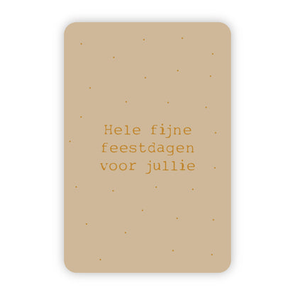 Kerstkaarten | Set van 10 met goudfolie
