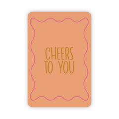 Wenskaart | Cheers to you goudfolie