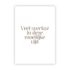 Dubbele wenskaart | Veel sterkte in deze moeilijke tijd