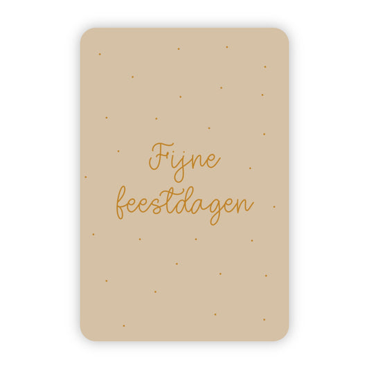 Kerstkaart goudfolie | Fijne feestdagen