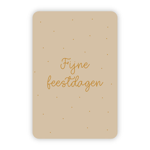 Kerstkaart goudfolie | Fijne feestdagen