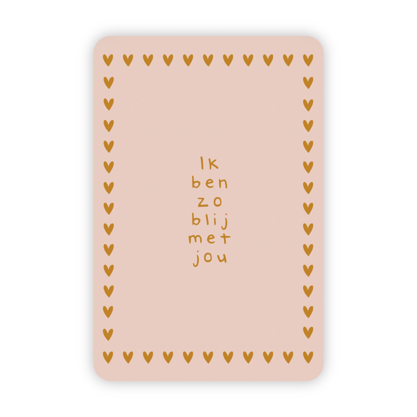 Wenskaart | Ik ben zo blij met jou goudfolie