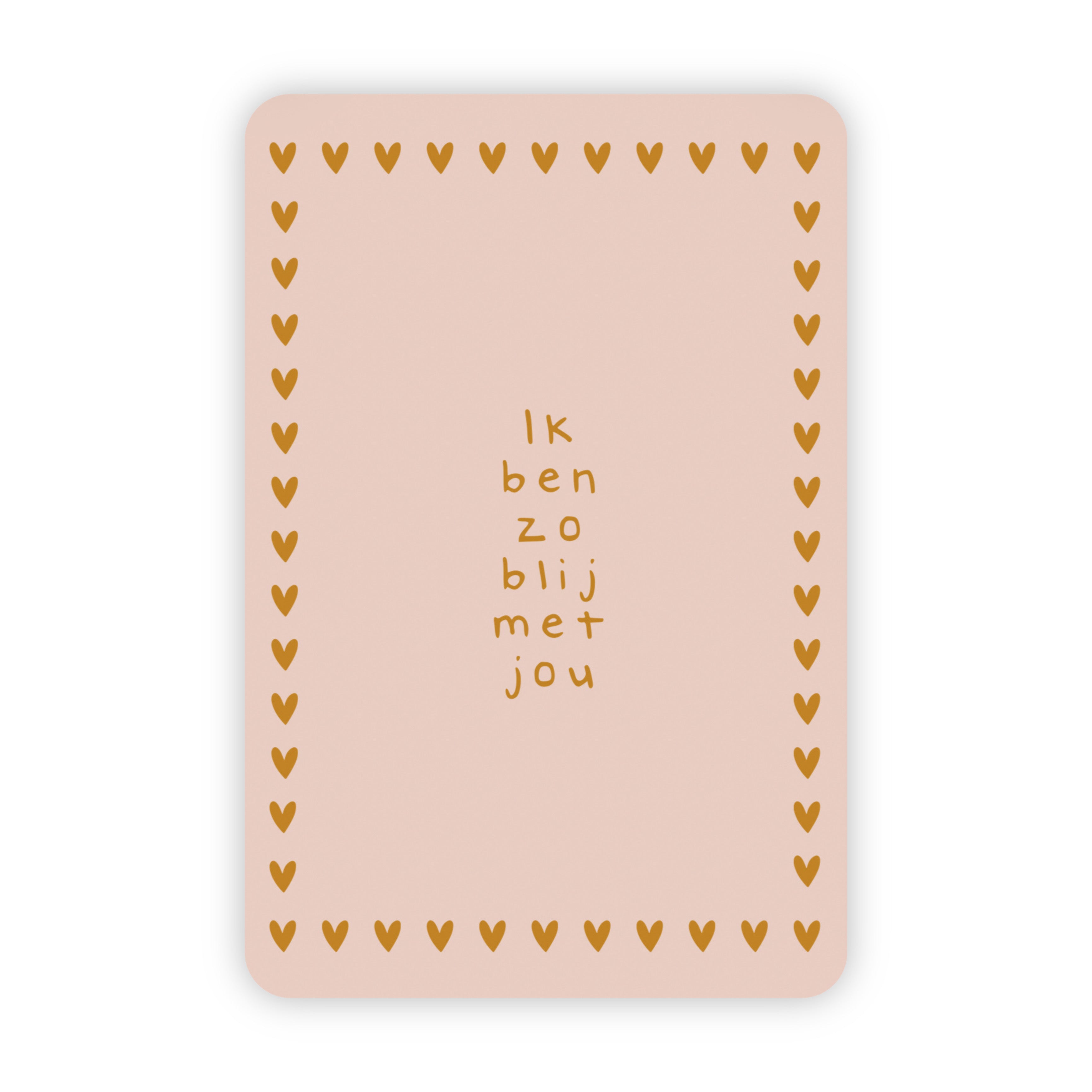 Wenskaart | Ik ben zo blij met jou goudfolie