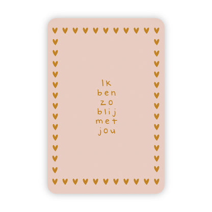 Wenskaart | Ik ben zo blij met jou goudfolie