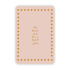 Wenskaart | Ik ben zo blij met jou goudfolie
