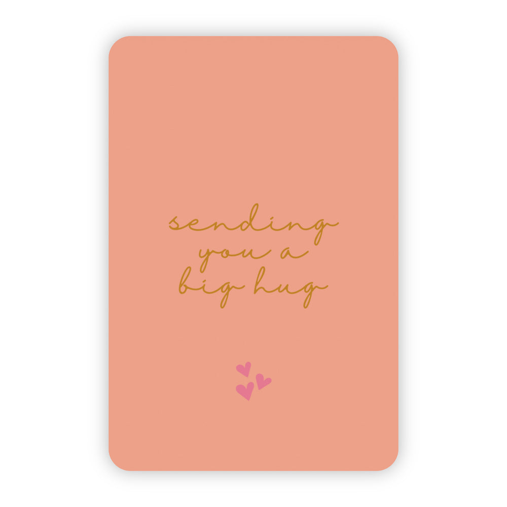 Wenskaart | Sending you a big hug goudfolie