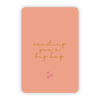 Wenskaart | Sending you a big hug goudfolie