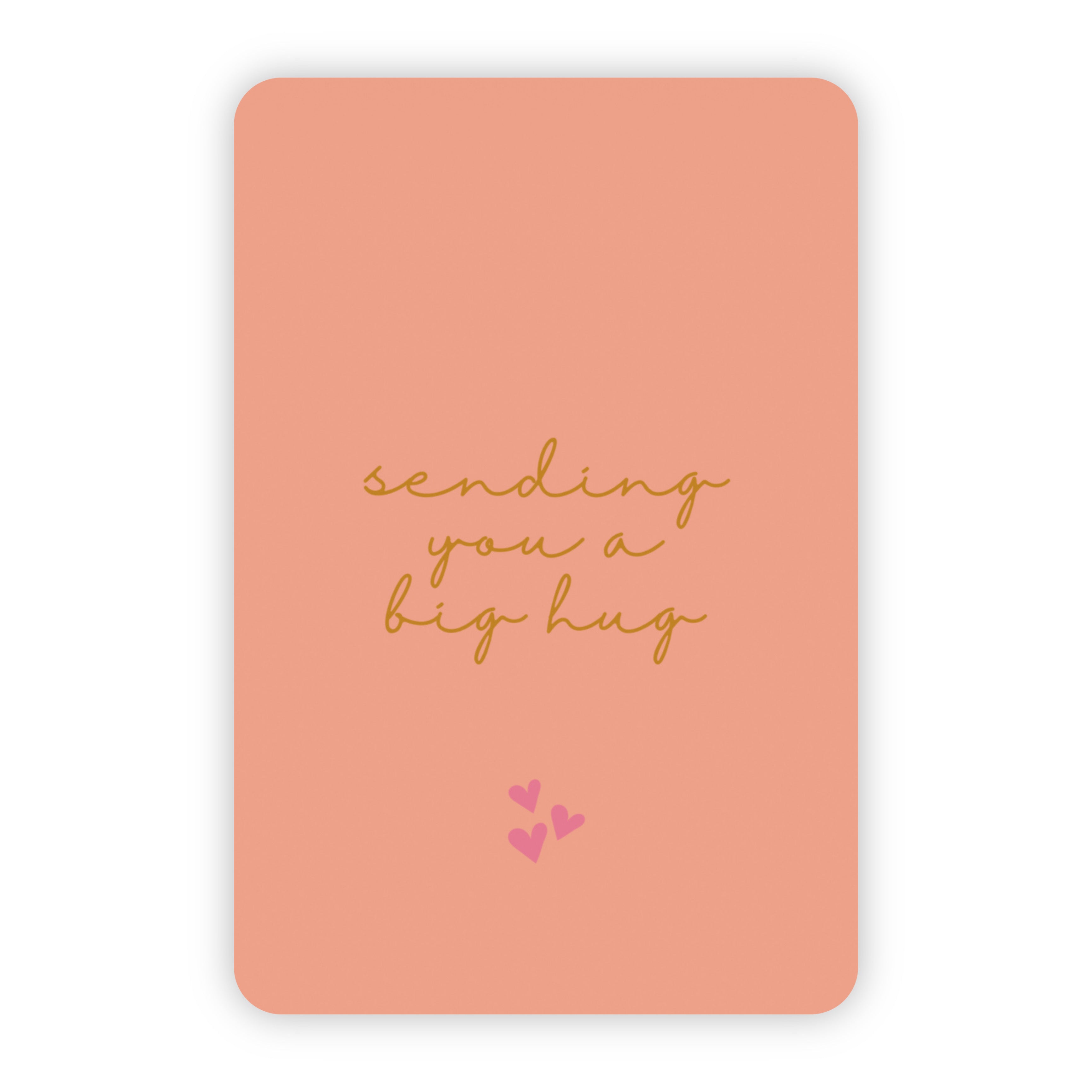 Wenskaart | Sending you a big hug goudfolie