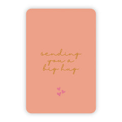 Wenskaart | Sending you a big hug goudfolie
