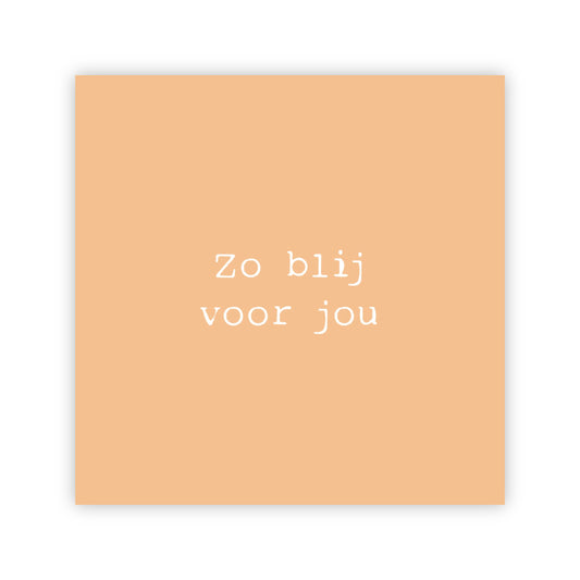 Dubbele wenskaart | Zo blij voor jou