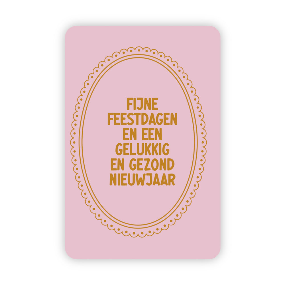 Kerstkaart goudfolie | Fijne feestdagen en een gelukkig en gezond nieuwjaar
