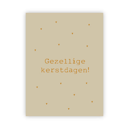 Dubbele kerstkaarten | Set van 10 met goudfolie