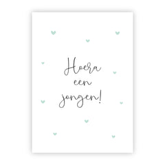 Wenskaart | Hoera een jongen!