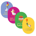 Cadeaustickers | Vandaag is het feest 10 stuks goudfolie