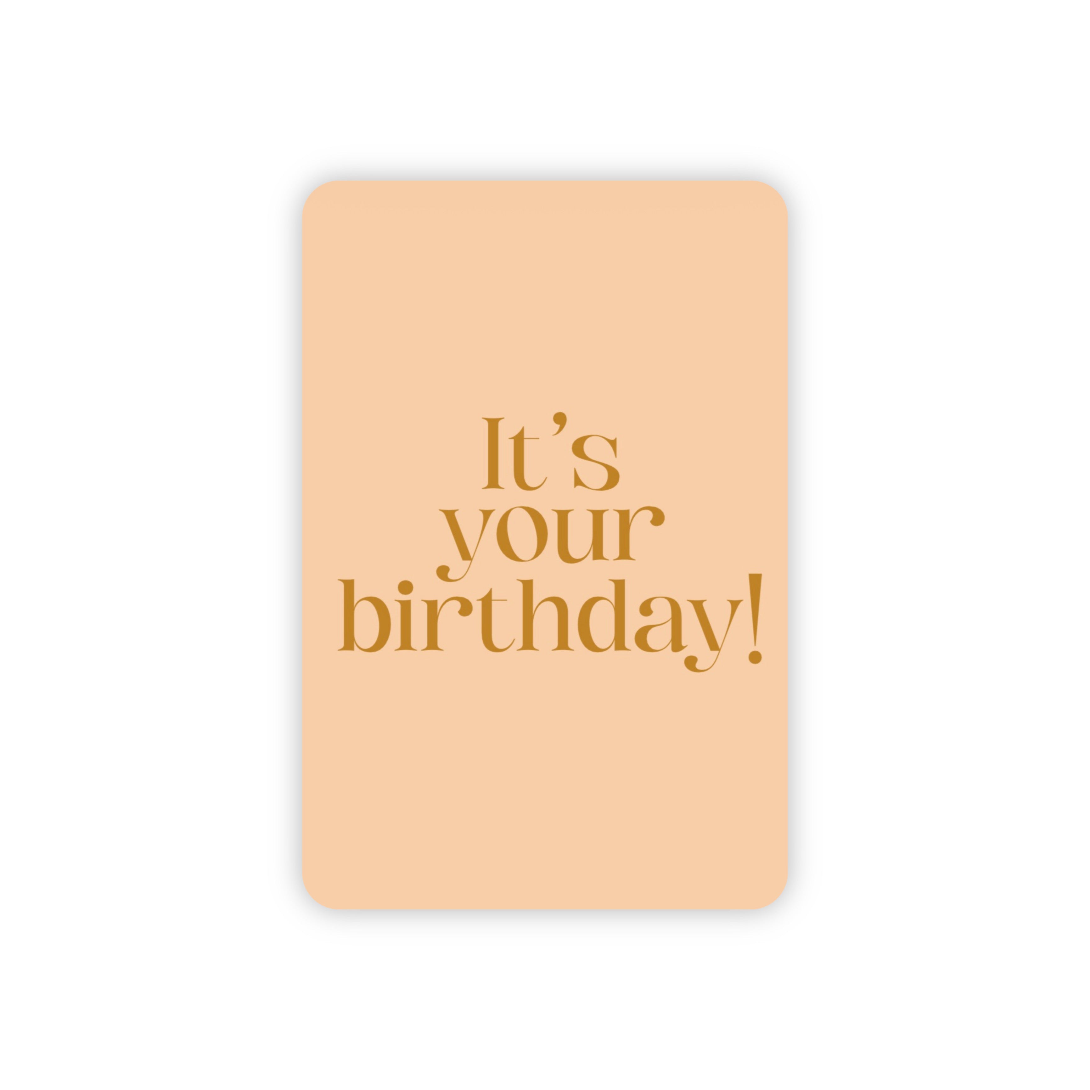 Minikaart | It’s your birthday goudfolie