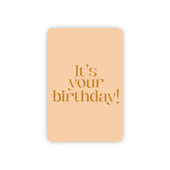 Minikaart | It’s your birthday goudfolie