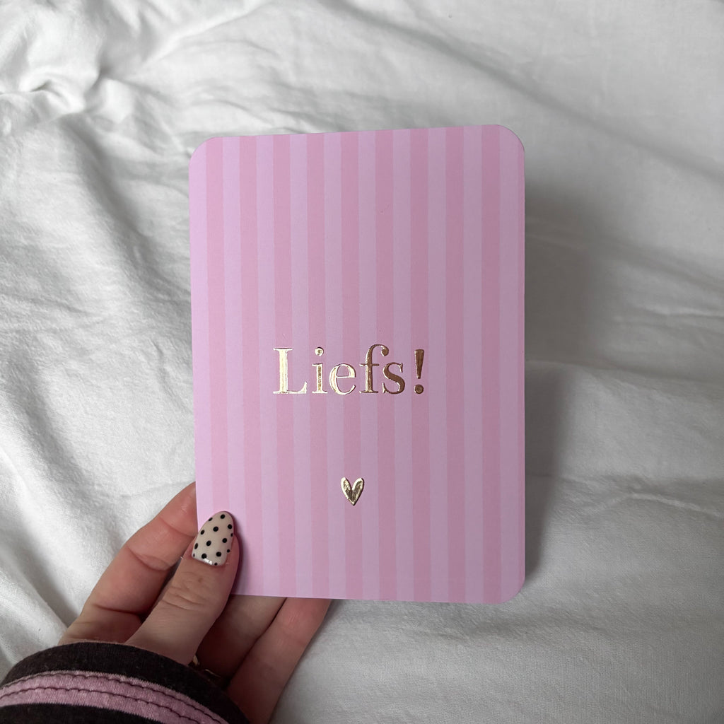 Wenskaart | Liefs goudfolie